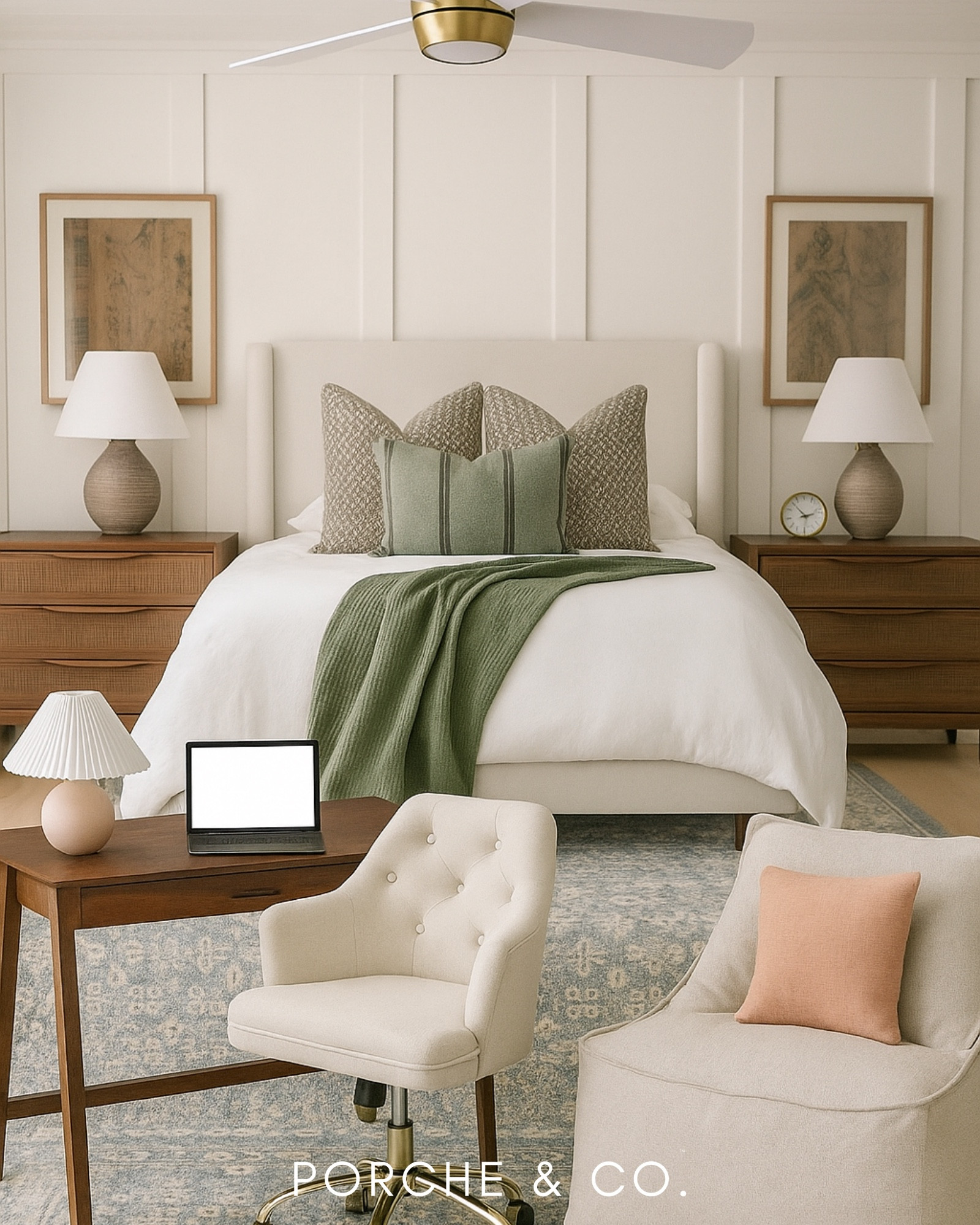 2D vs 3D Bedroom Curated Collection ✨
From visionboard to reality! Swipe to see the before & after of this serene Bedroom Curated Collection, designed in our signature Modern Classic style. Soft neutrals, sage green tones, and warm wood accents create a calming and timeless space you’ll never want to leave. 🌿

Layered textures, clean lines, and brass details elevate this look — from the cozy upholstered chair and woven nightstands to the tailored bedding and muted patterned rug. It’s all about creating balance, warmth, and comfort in every detail.

Do you want to bring our dreamy Modern Classic style interior design into your own home? 🏡 You’re in luck!
Reserve our Online Interior Design packages today -> https://porcheandco.com/edesign￼ ✨
We can’t wait to work with you & design your home with #porcheandco

#porcheandco #visionboard #moodboard #curatedcollection #bedroomdesign #modernclassicstyle #neutraldecor #interiordesign #onlinedesigner #interiorinspiration #homedecor #edesign #timelessinteriors #interiorstyling #porcheandcohomes



#LTKStyleTip #LTKBeauty #LTKHome