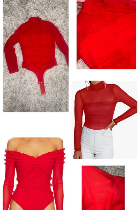 Just in time for Valentines Day Red Galore Outfits Planning- this mesh body suit is GORGEOUS! 

The color is vibrant
The quality is really nice
True to size! 

The off shoulder ruffles are beautiful as well- to show off that neck line ❤️‍🔥

#LTKsalealert #LTKparties #LTKstyletip