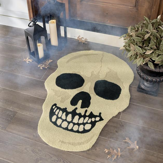 Vintage Skull Shaped Door Mat | Grandin Road | Grandin Road