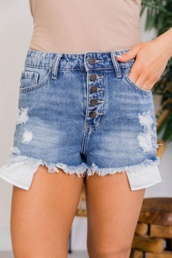 Need A Change Button Up Denim Shorts | The Pink Lily Boutique