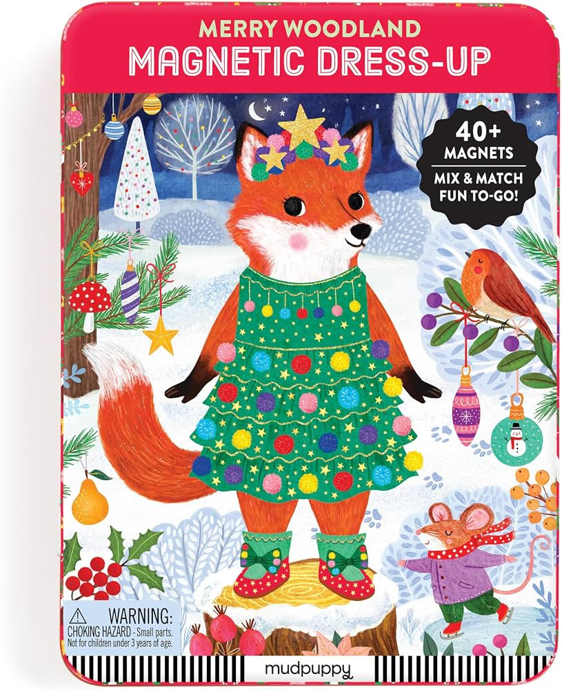 Mudpuppy Merry Woodland \u2013 Magnetic Dress Up Game with Illustrated Christmas Scenes Including... | Amazon (US)