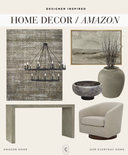 Moody home decor, designer inspired home decor, Area rug, home, console, wall art, swivel chair, side table, sconces, coffee table tray, coffee table decor, bedroom, dining room, kitchen, light fixture, amazon, Walmart, neutral decor, black and white decor, budget friendly decor, affordable home decor, our everyday home, home office, tv stand, sectional sofa, dining table, dining room, amazon home finds 

#LTKsalealert #LTKstyletip #LTKhome