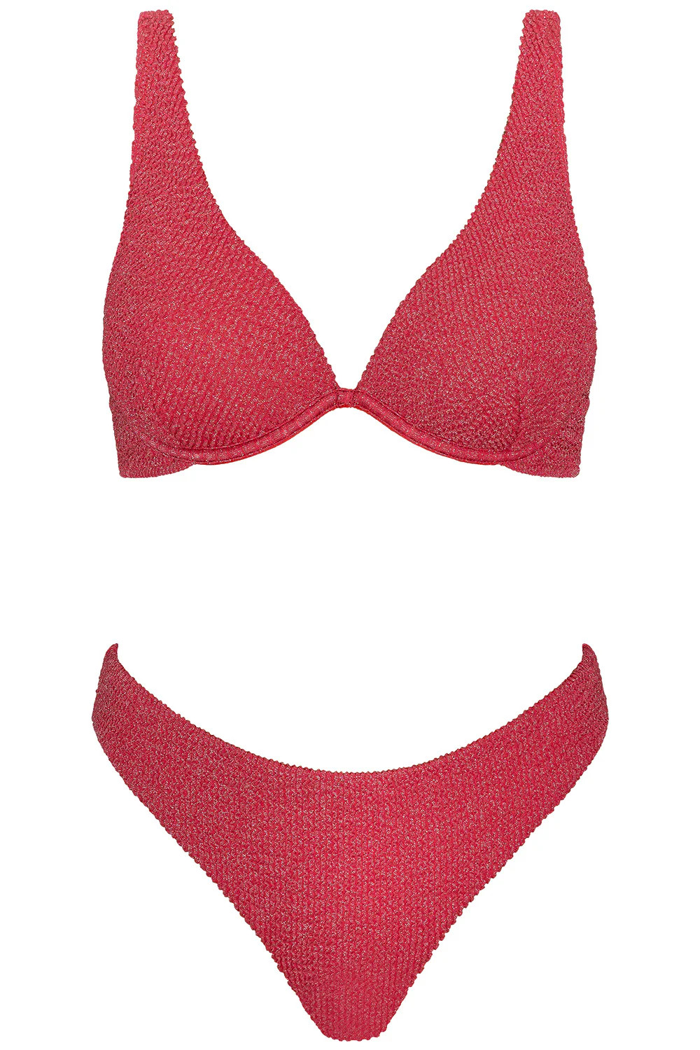 Bermuda Bikini Crinkle Raspberry Set | VETCHY LLC