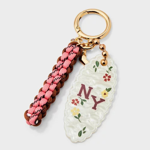 Girls' Beach Icons and Cord Bag Keychain - art class™ Pink | Target