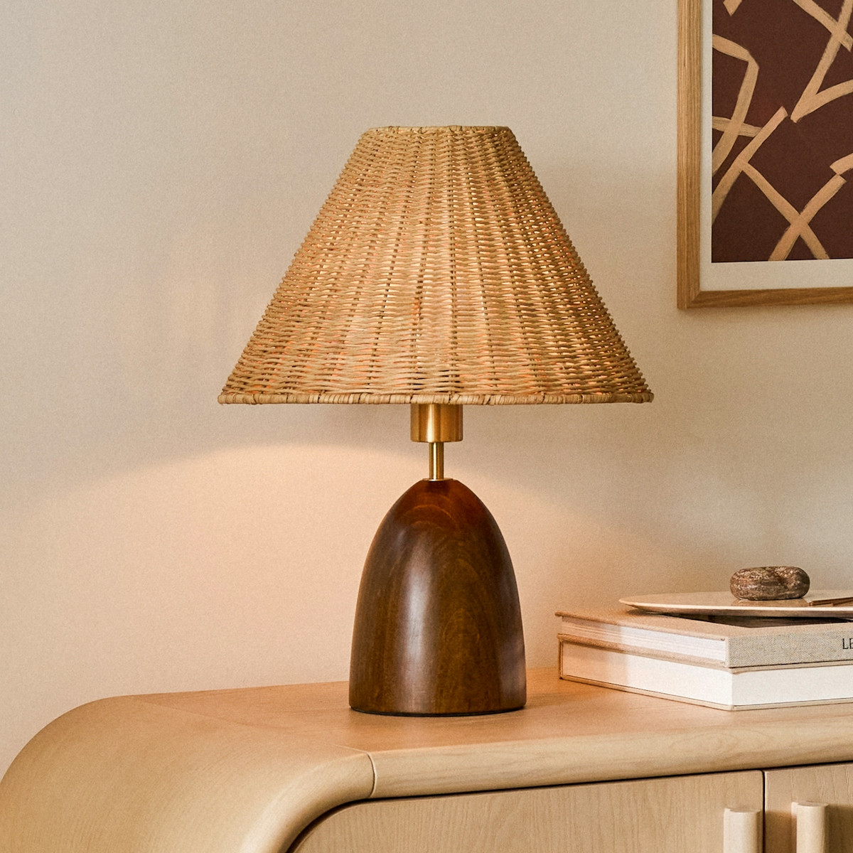Layne Table Lamp - Rattan | Article