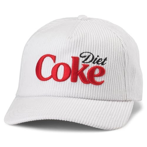 AMERICAN NEEDLE Officially Licensed Coca-Cola Hat, Diet Coke Balsam Corduroy Cap, Snapback, Authentic, New White | Amazon (US)