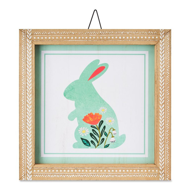 Way To Celebrate Easter Hanging Decor, Mint Green Bunny | Walmart (US)