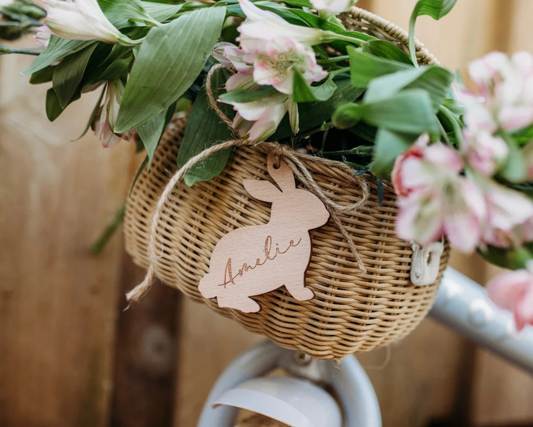 Personalised Engraved Easter Basket Tags | Easter Keepsake Decoration | Wooden Baby Easter Gift |... | Etsy (US)