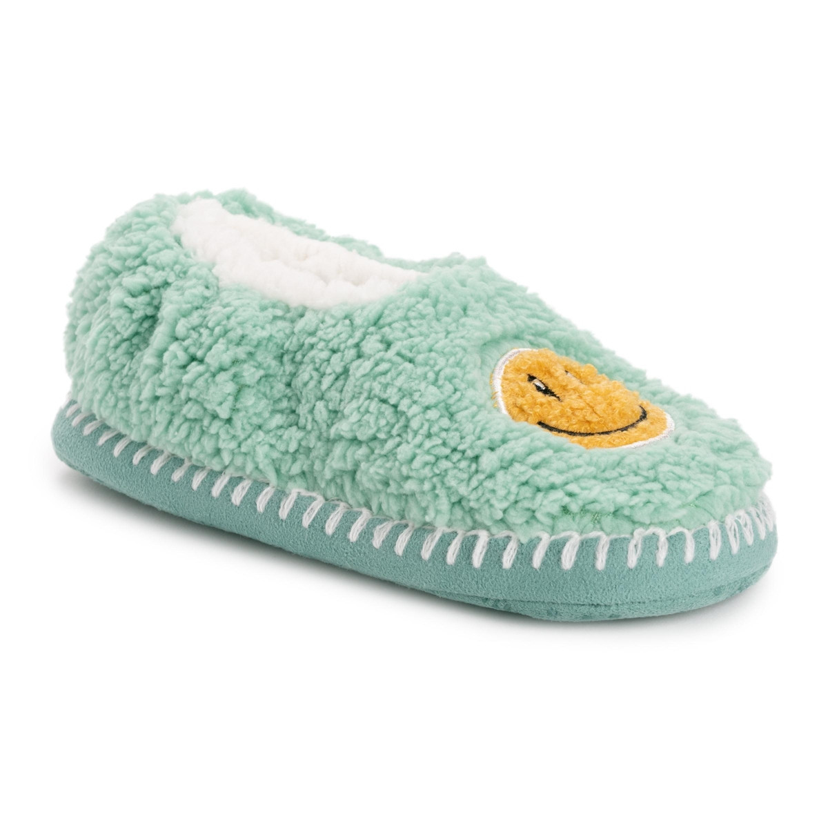 Muk Luks Women's Sherpa Smiley Ballerina - Mint | Macy's