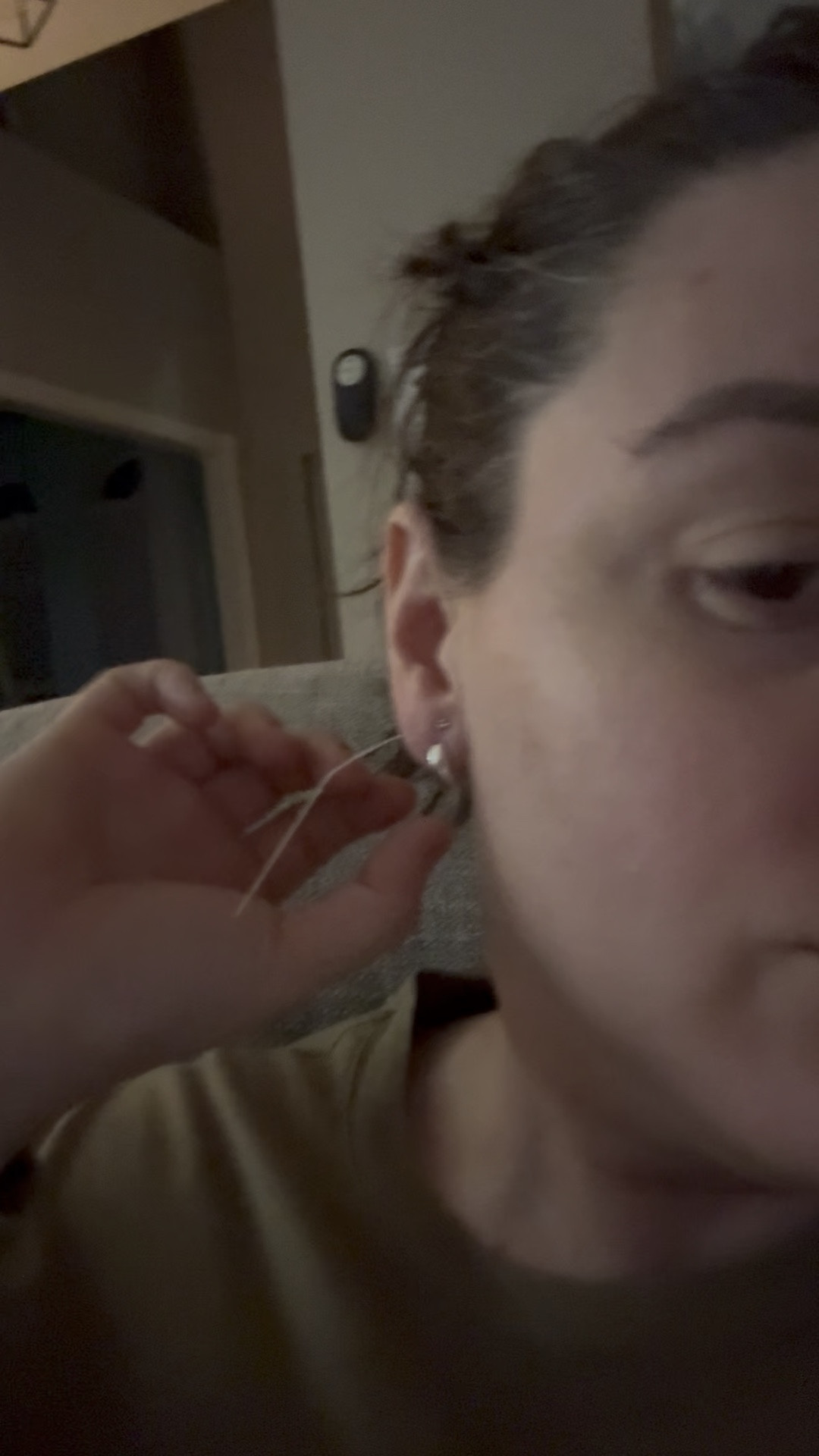 My everything shower includes flossing my earring holes. It helps clean any bacteria and sweat that your washcloth can’t get. Fresh ears! 