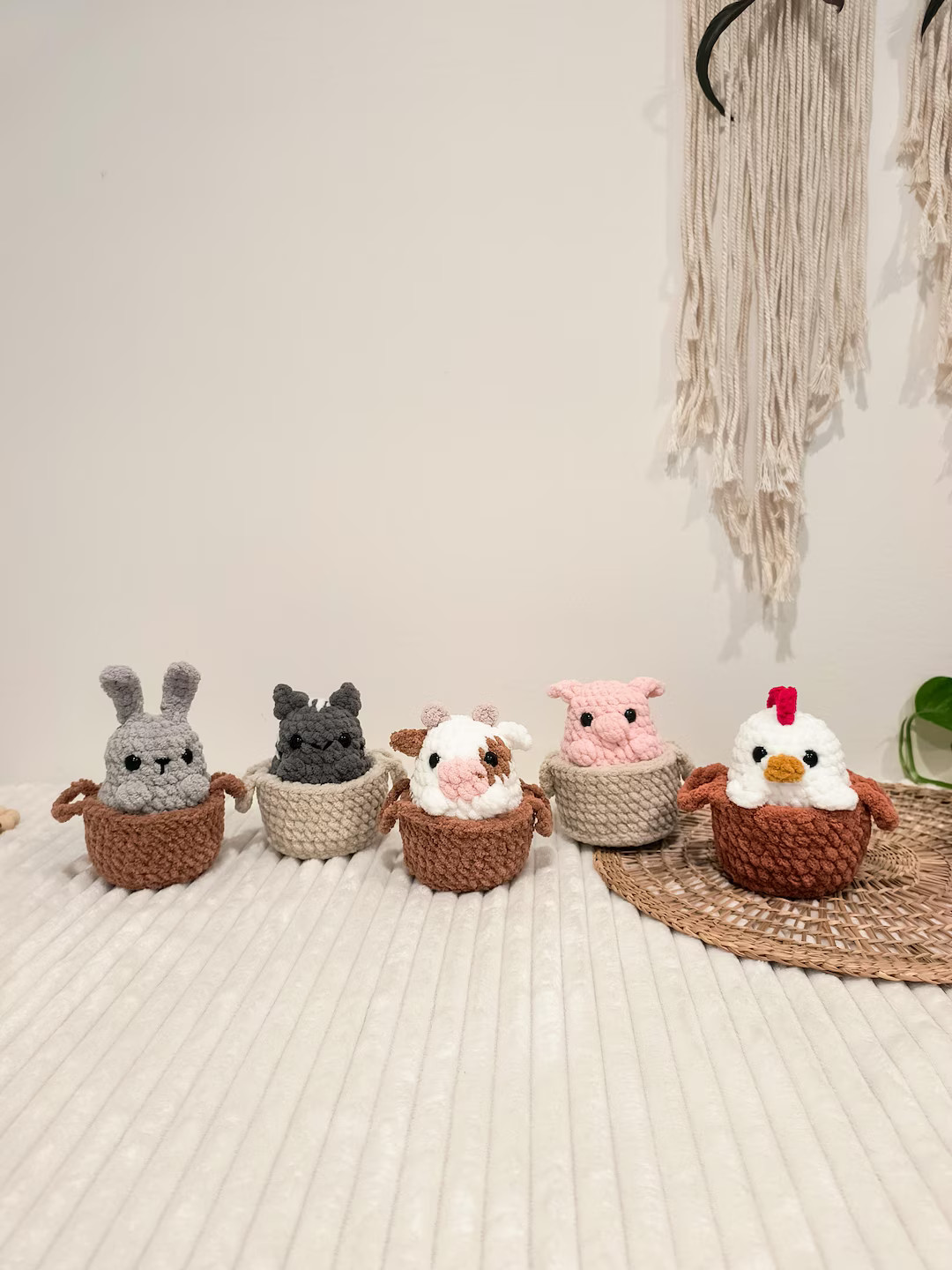 Barn Buddies in Baskets, Plushies - Etsy | Etsy (US)