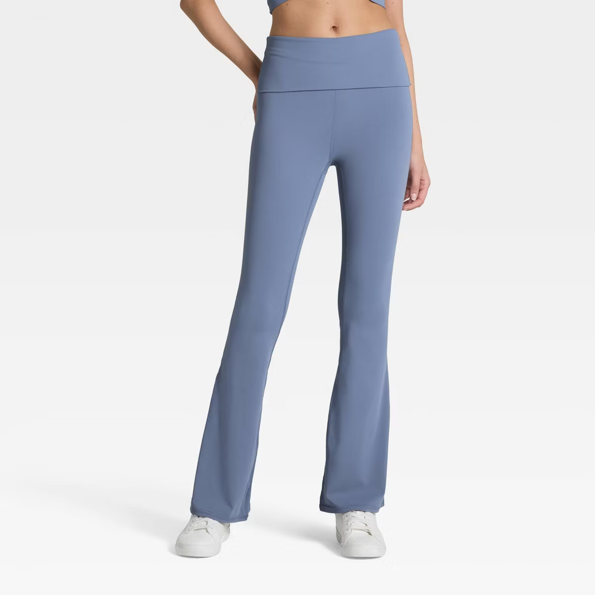 Women's High-Rise Foldover Waistband Flared Leggings - JoyLab™ | Target