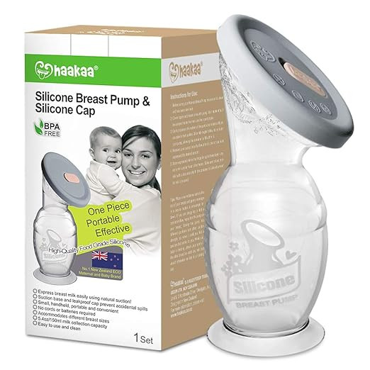 Haakaa Silicone Breast Pump & Silicone Cap 5.4oz/150ml | Amazon (US)