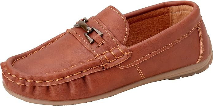 Josmo Boys’ Shoes – Casual Leatherette Moccasin Driving Loafers (Size: 5T-5 Big Kid) | Amazon (US)