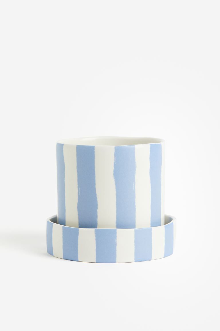 Patterned Plant Pot and Saucer | H&M (US + CA)