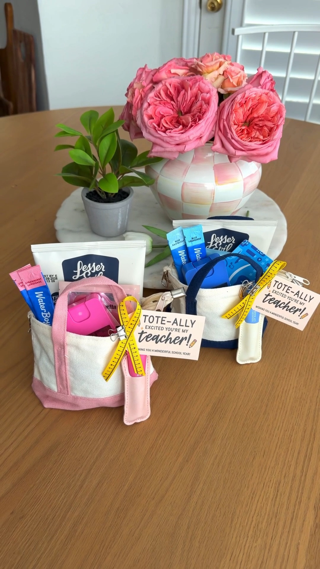 Tote-ally adorable teacher gift from Amazon that also includes the tag and ribbon!  Perfect for teacher appreciation + save a couple for back to school! 
.


#LTKHome #LTKKids #LTKmomlife