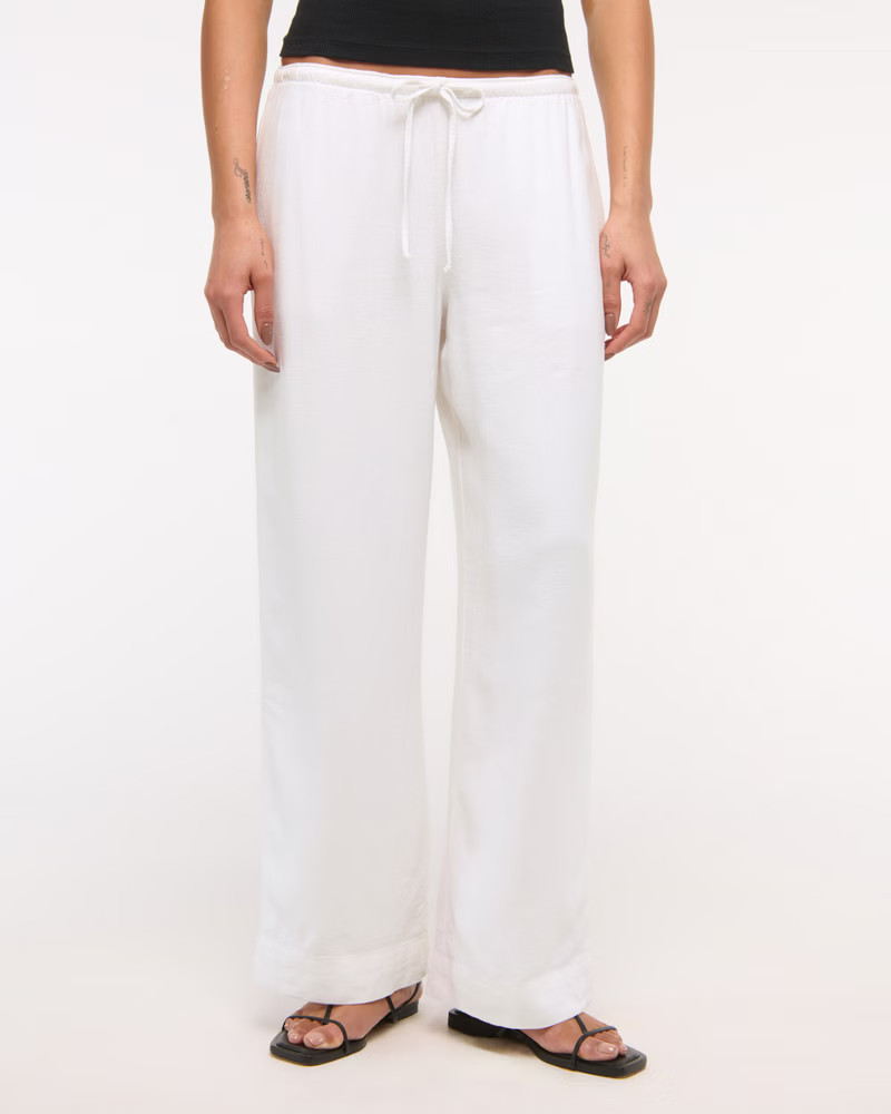 Linen-Blend Pull-On Pant | Abercrombie & Fitch (US)
