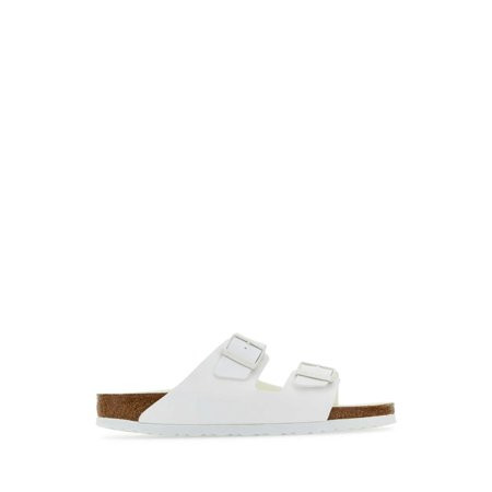 BIRKENSTOCK White Synthetic Leather Arizona Slippers | Walmart (US)