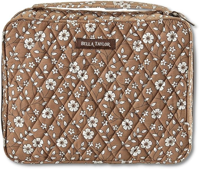 Bella Taylor Quilted Bible Cover for Women - Large Study Bible Case - Vintage Vine Brown | Amazon (US)
