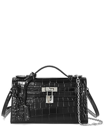 Croco-Embossed Top-Handle Crossbody | Gilt & Gilt City