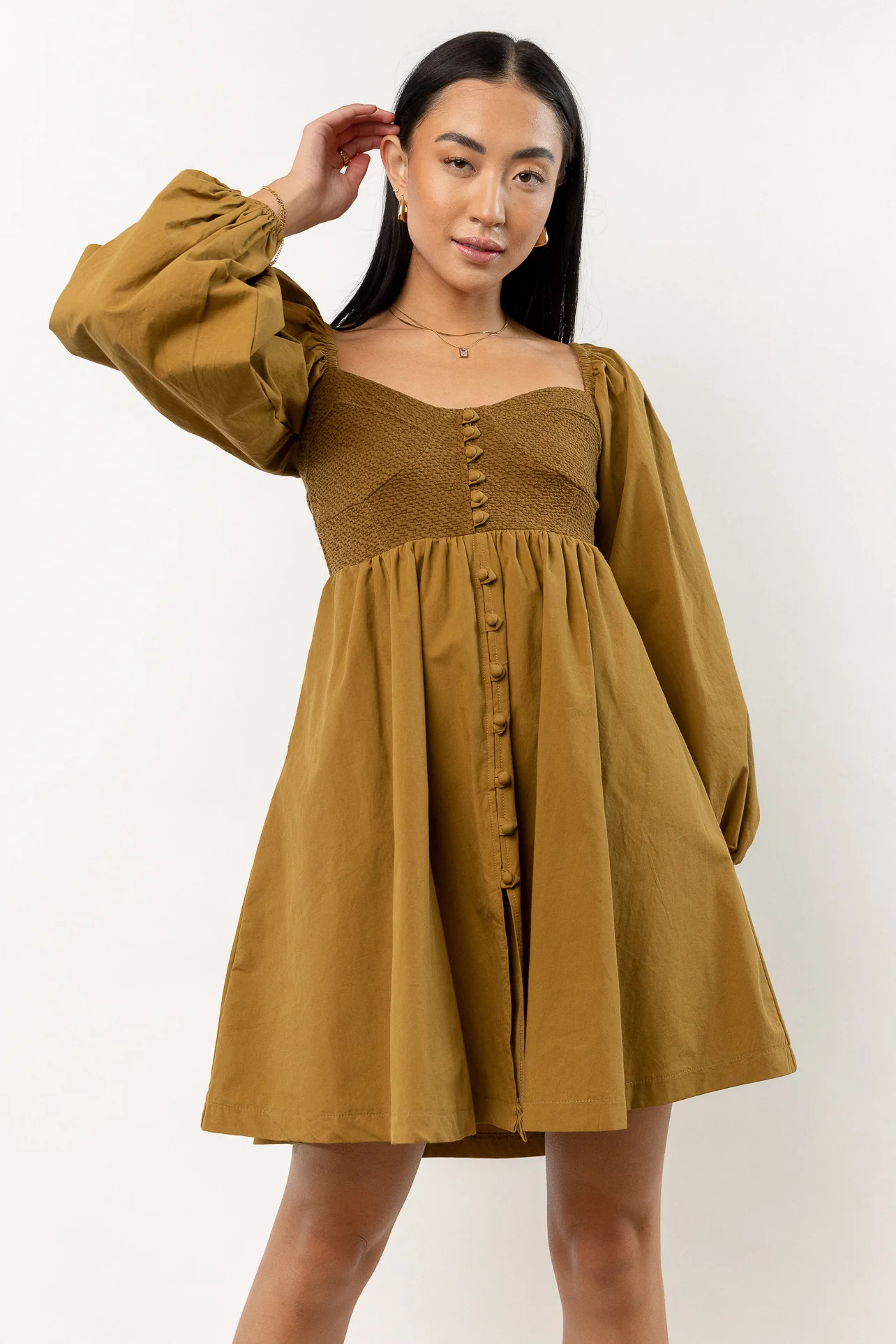 Rasha Mini Dress in Chartreuse - FINAL SALE | Böhme US