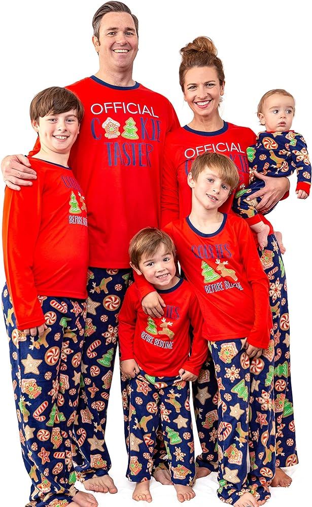 MJC International Family Matching Christmas Cookie Cutter Fleece Pajama Sets - Sizes for All Ages... | Amazon (US)