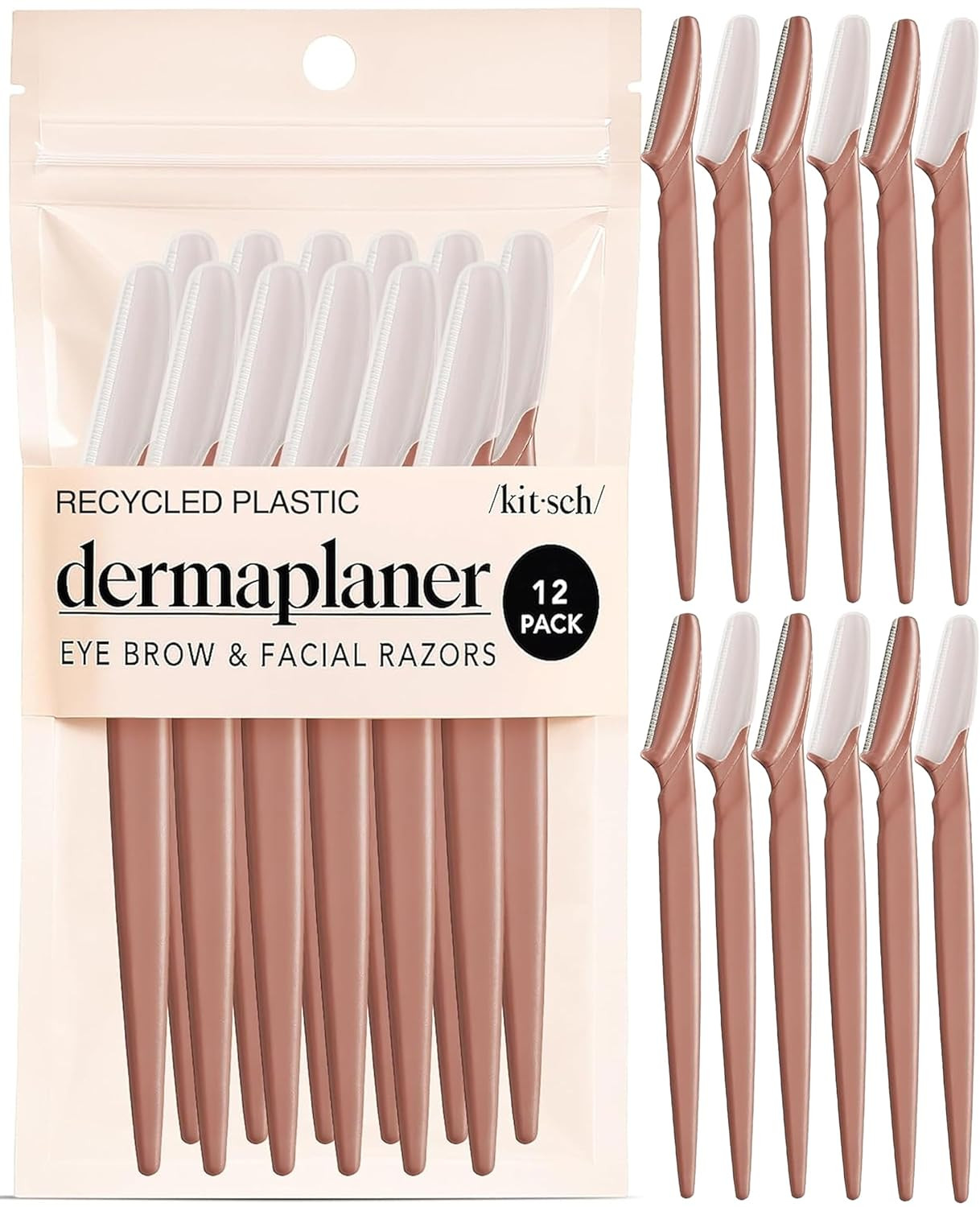 Kitsch Dermaplane Razor for Women Face – Terracotta, 12 pcs | Amazon (US)