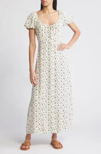 Treasure & Bond Floral Tie Front Maxi Dress | Nordstrom | Nordstrom
