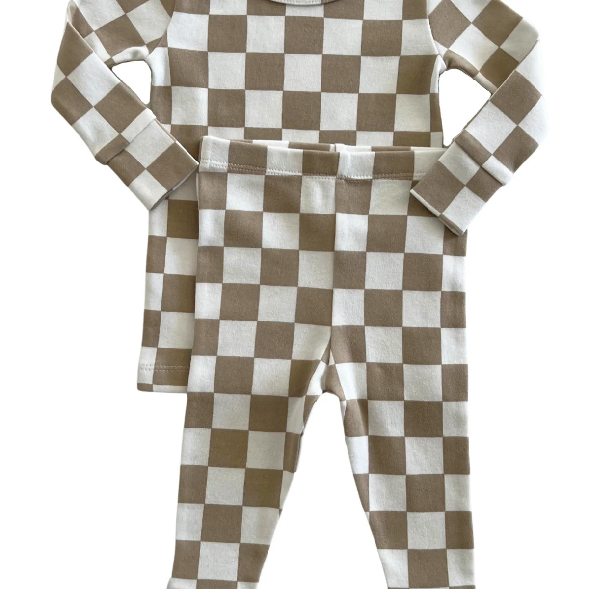Tiramisu Checkerboard / Organic 2-Piece Set | SpearmintLOVE