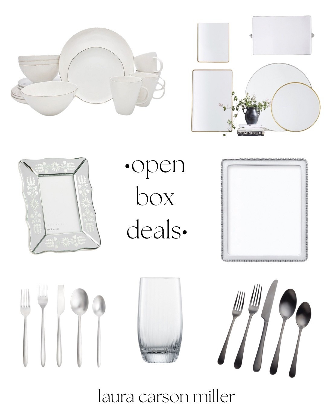Open box deals are a great opportunity to score quality items at excellent prices! Be sure to read the fine print with each item so you understand what open box deals means 😍. I love this brand for everyday + seasonal items. The open box section is a must view for me! #homeinteriors #diningroom #mirrors #homedecorideas #lauracarsonmiller 

#LTKdayinmylife #LTKHome #LTKfoodie