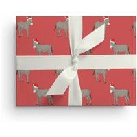 5 Sheets Of Donkey Wrapping Paper, Farm Animal Christmas Paper Sheets, Santa Farmhouse Gift Wrap Ideas Lover | Etsy (US)
