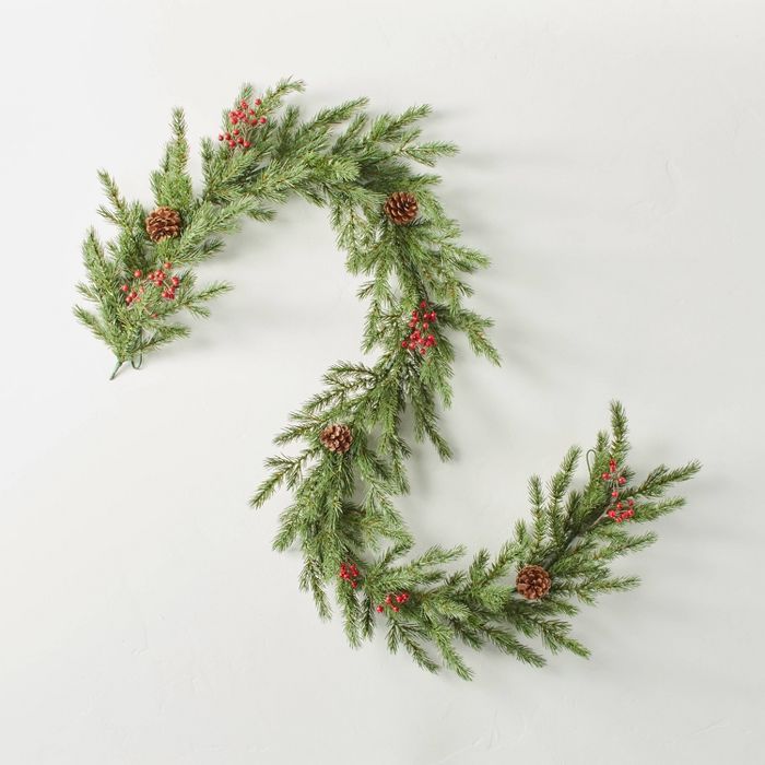 6&#39; Faux Pine with Berries &#38; Pinecones Plant Garland - Hearth &#38; Hand&#8482; with Magno... | Target