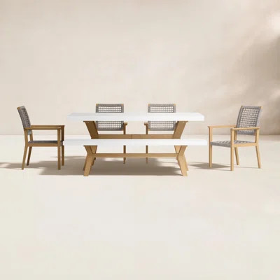 Fleur Rectangular 74" Long Dining Set | Wayfair North America