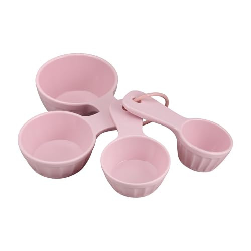 UPware 4-Piece Multi-Purpose Liquid and Dry Melamine Measuring Cups Set, Home Essentials Cooking and Baking Tools, Measuring Cups (Latte Pink) | Amazon (US)