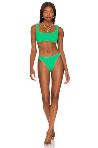Hunza G Xandra Bikini Set in Emerald from Revolve.com | Revolve Clothing (Global)