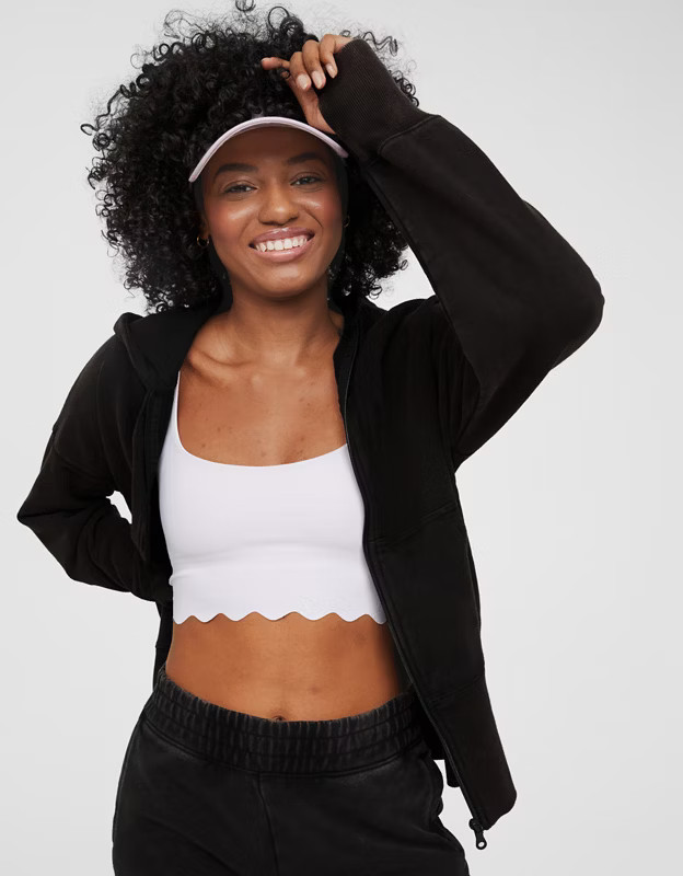 OFFLINE By Aerie Throwback Full Zip Hoodie | American Eagle Outfitters (US & CA)