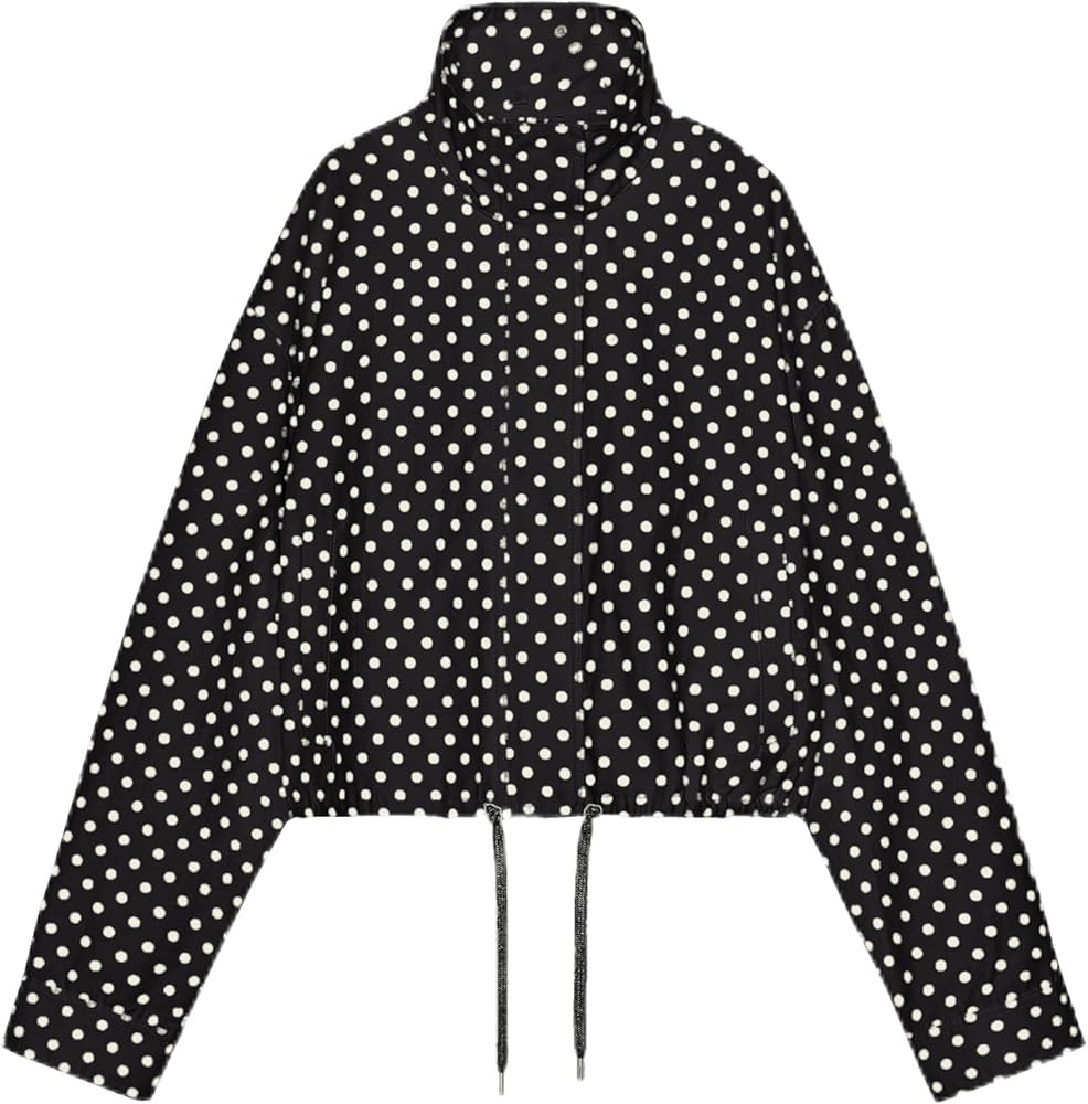 Songling Women Polka Dot Jacket Lightweight Zip Up Coat 2026 Trendy Fall Outfits Cropped Spring J... | Amazon (US)
