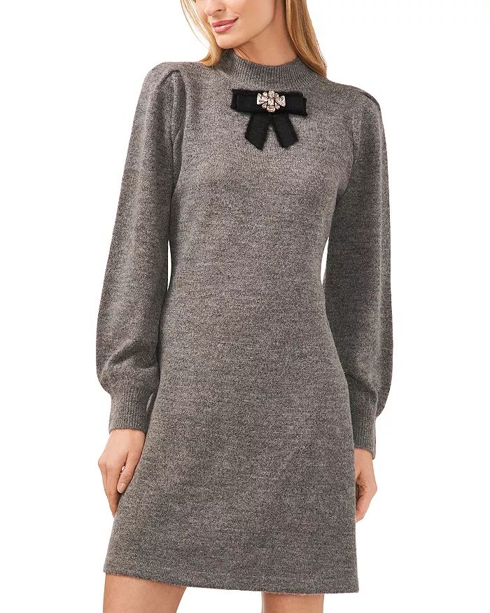 Mock Neck Bow Sweater Dress | Bloomingdale's (US)