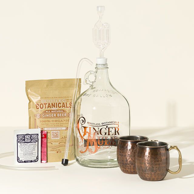 Ginger Beer Making Kit with Copper Mule Mugs | UncommonGoods
