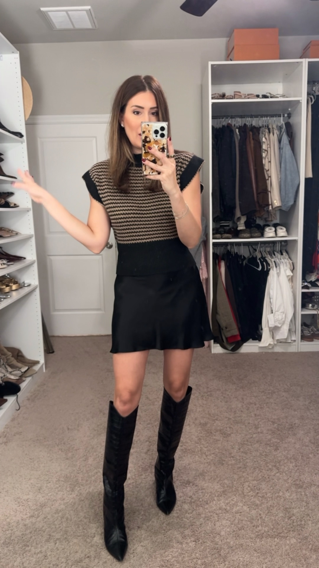 Small in sweater, small in skirt 

#LTKFindsUnder100