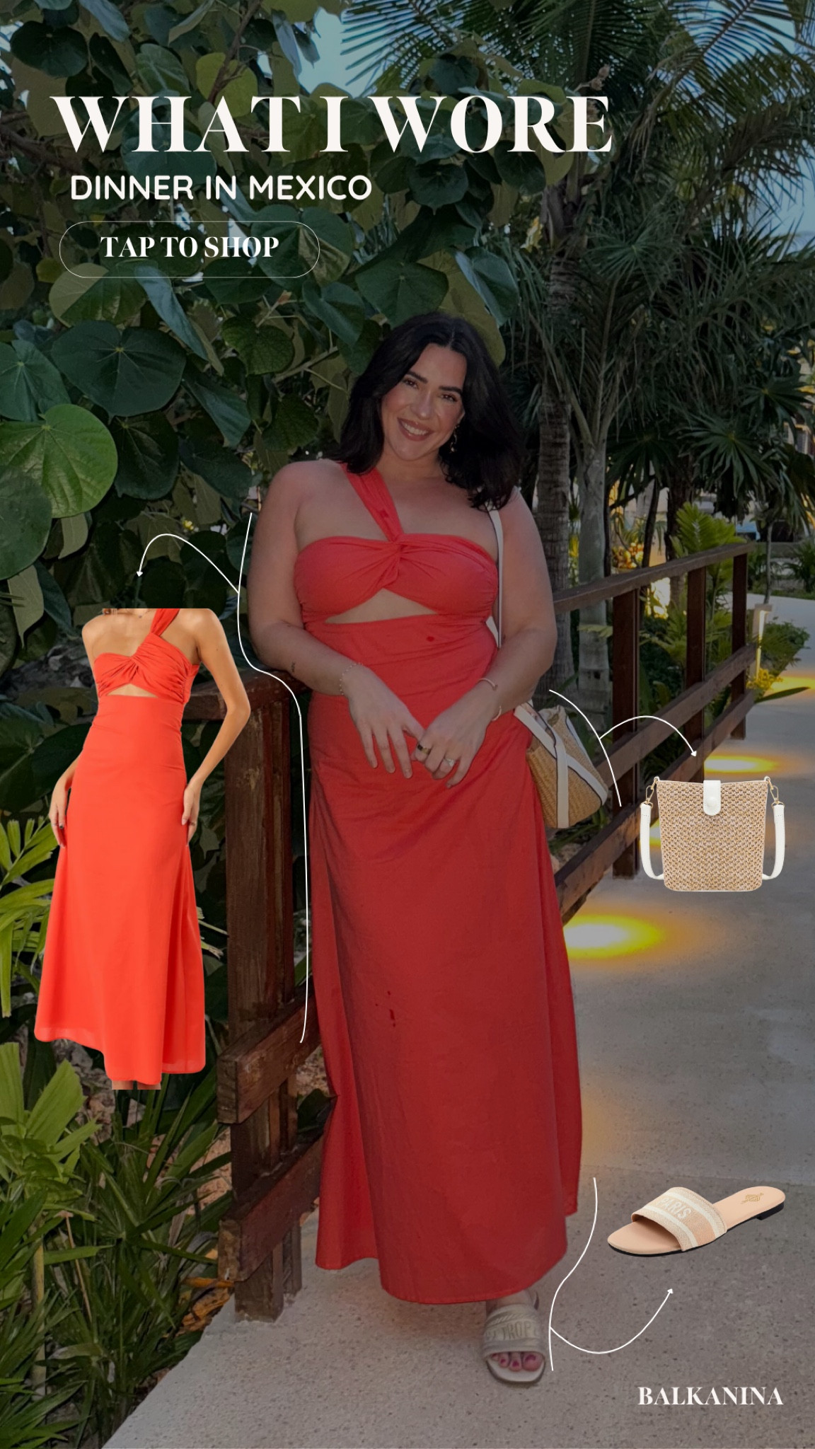 Vacation dress, size L. No stretch. Size up half a size if in between. I’m wearing cakes with it. I’m 5’4 and it just hits top of feet. 

Resort wear, vacation dress, travel look, Europe outfits, Mexico outfits, wedding guest dress. Midsize. 

#LTKStyleTip #LTKMidsize #LTKWedding