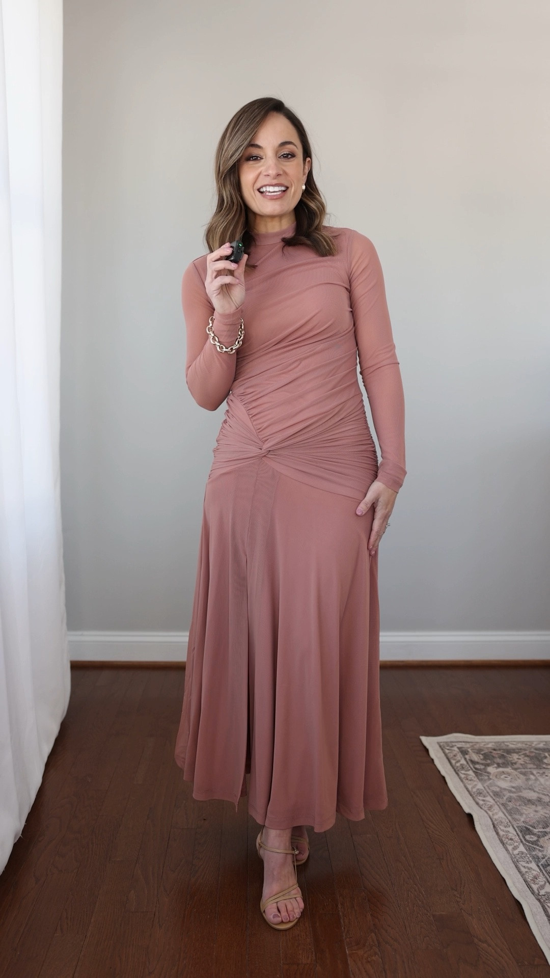 A great dress for a wedding guest! Also part of the Nordstrom sale. 

I’m wearing this dress in xs, I would say go true to size!