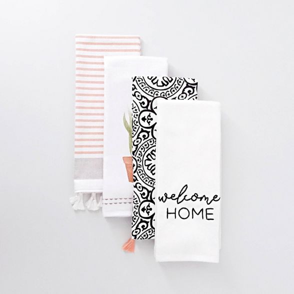 4ct Dish Towels 'Welcome Home' - Bullseye's Playground™ | Target