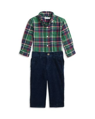 Boys' Plaid Cotton Shirt & Corduroy Pant Set - Baby | Bloomingdale's (US)