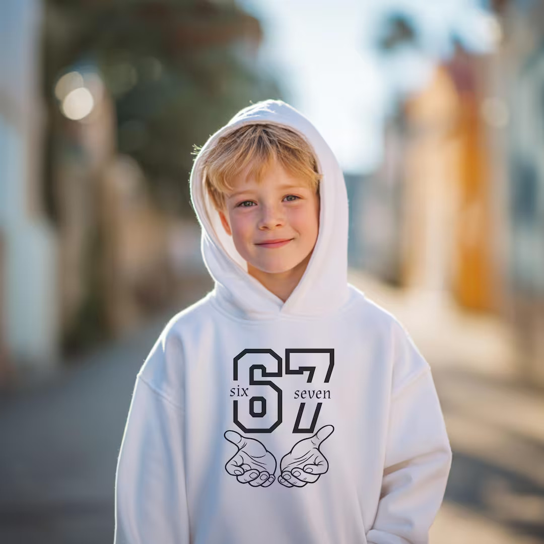 Kid’s 67 Hoodie, Six Seven T-Shirt, Viral Kids Meme Tee, Tween Trendy Sweatshirt, Trendy Sweats... | Etsy (US)