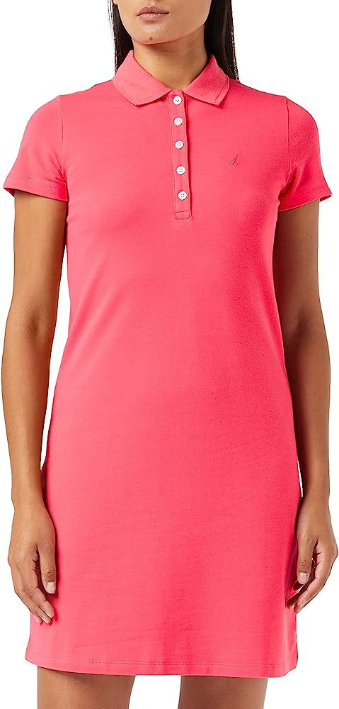 Nautica Women's Easy Classic Short Sleeve Stretch Cotton Polo Dress | Amazon (US)