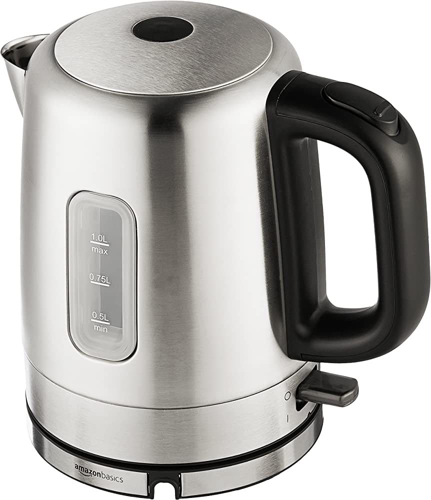 Amazon Basics Stainless Steel Portable Fast, Electric Hot Water Kettle for Tea and Coffee - 1 Lit... | Amazon (US)