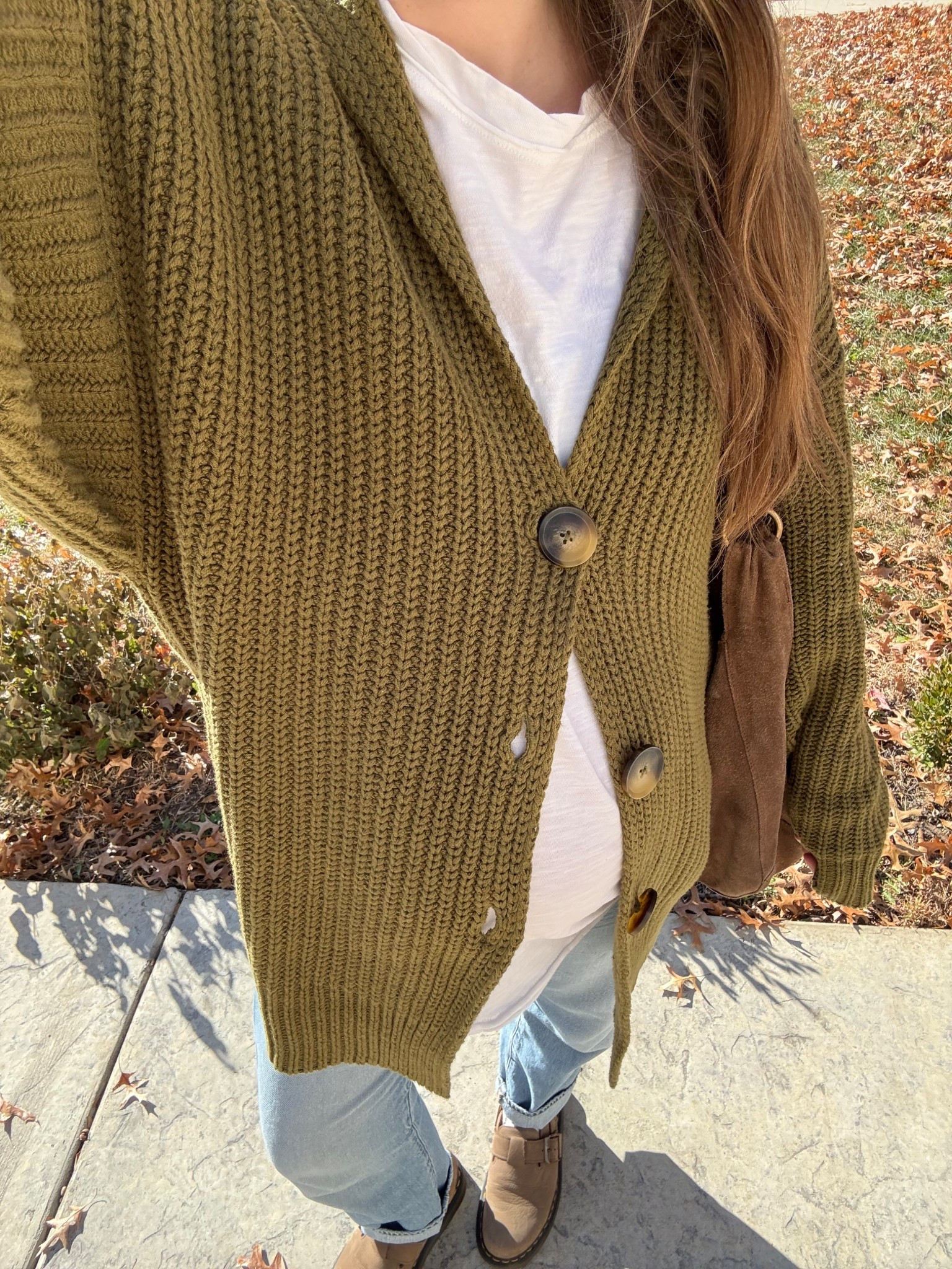 wearing a small in tee and cardigan fits oversized, on sale! Limited sizing in these maternity jeans, also linked some similar styles 

#LTKootd #LTKBump #LTKSeasonal