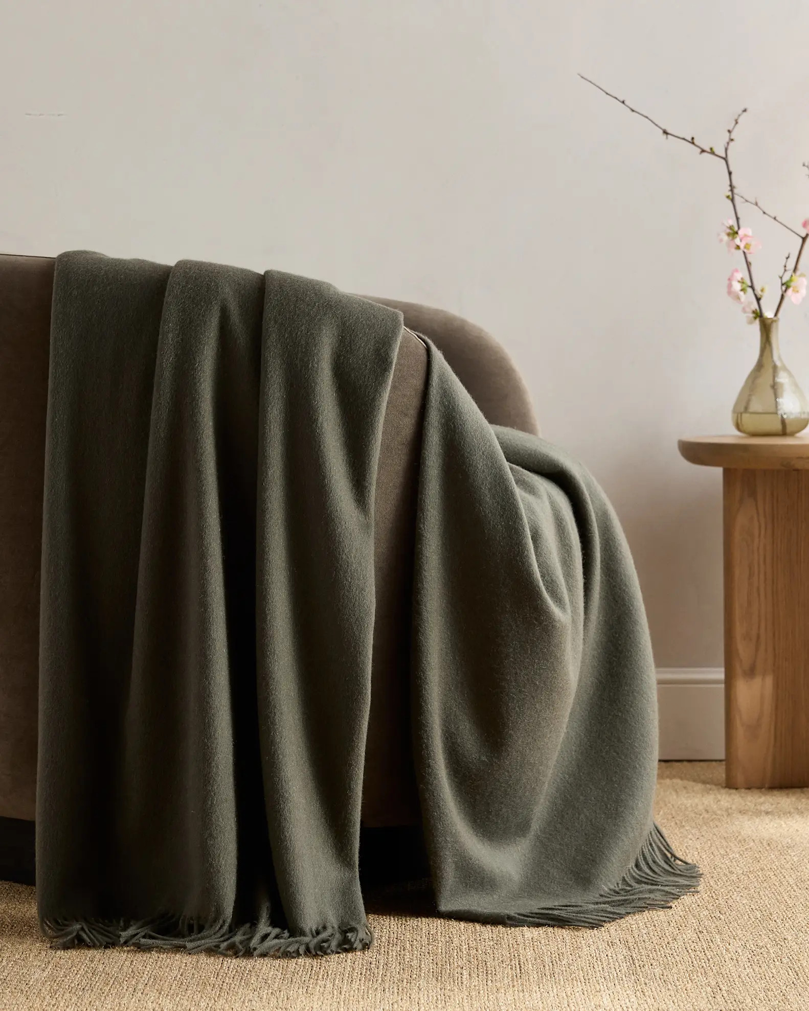 Cashmere Throw in Moss | Quince