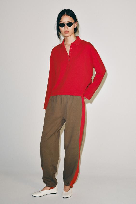 LONG SLEEVE POLO | Zara Canada